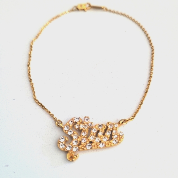 Star Rhinestone Gold Ankle Bracelet - Picture 2 of 4